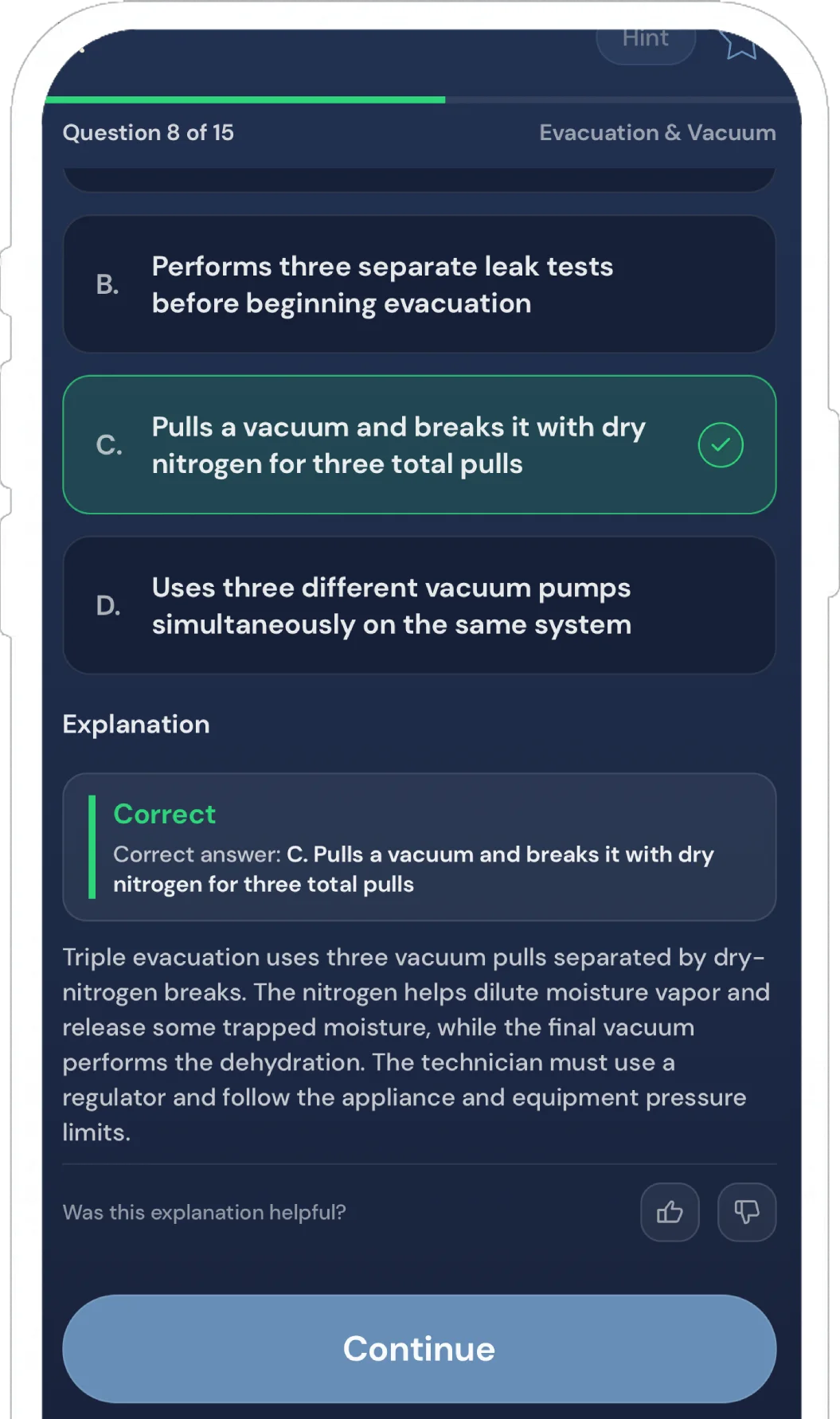 EPA 608 Pro answer explanation